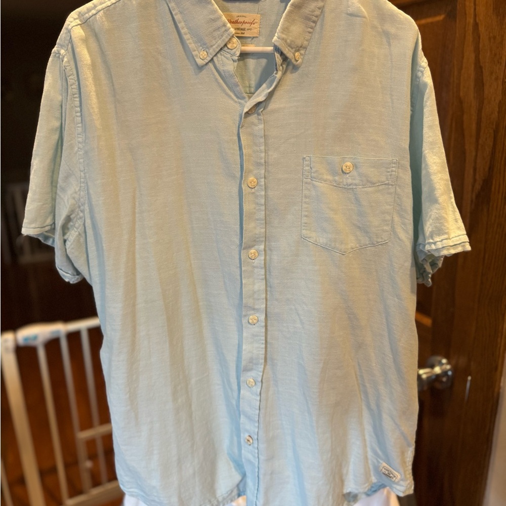 Weatherproof Light Blue Casual Button Down Shirt
